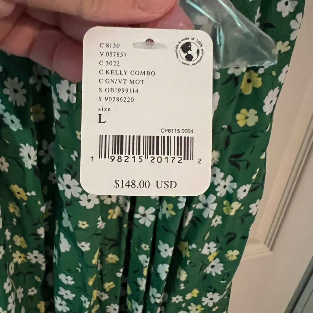 NWT Free People Green Floral Dress - Picture 5 of 9
